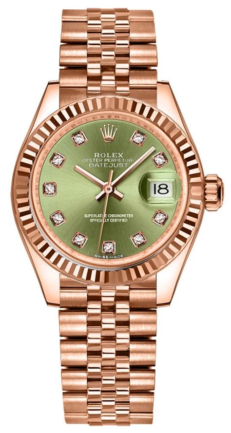 rolex femme vert